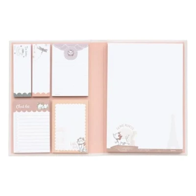 Afbeelding van Grupo Erik Set met zelfklevende notities Disney, Marie Les Aristocats Herpositioneerbaar notitieblok en Kantoormateriaal, Kawaii schoolbenodigdheden, kantooraccessoires