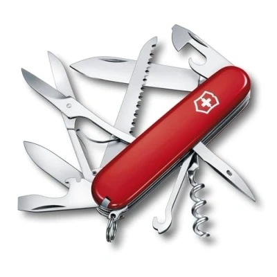 Image de Victorinox Taschenmesser Huntsman (15 Funktionen, Schere, Holzsäge, Schraubendreher), rot