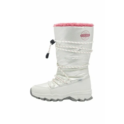 Afbeelding van s.Oliver Veterlaarzen voor kinderen, Maat: 34, Cream comb Textiel/ synthetisch