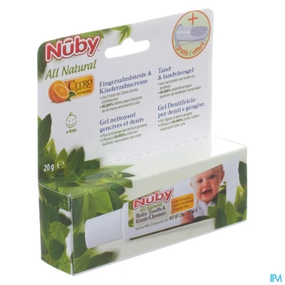 Image de Nuby Citroganix Gel nettoyant gencives et dent + doigt massant 15g 4m+