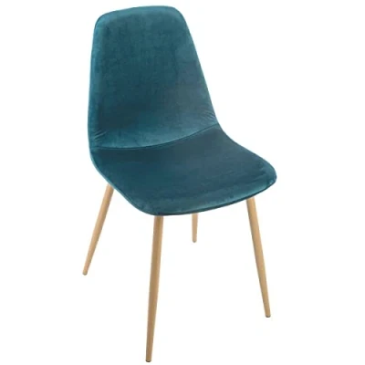 Afbeelding van Atmosphera Fluwelen stoel eendenblauw