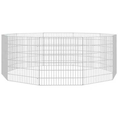 Afbeelding van vidaXL Konijnenkooi met 10 panelen 54x60 cm gegalvaniseerd ijzer