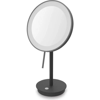 Afbeelding van Zack make up spiegel Alona zwart rvs inclusief verlichting staand 40142