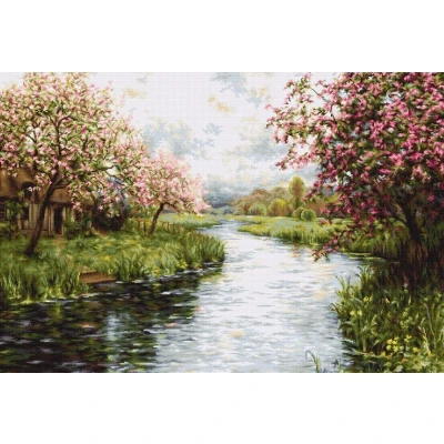 Afbeelding van Spring Landscape Borduurpakket met telpatroon Luca S b545