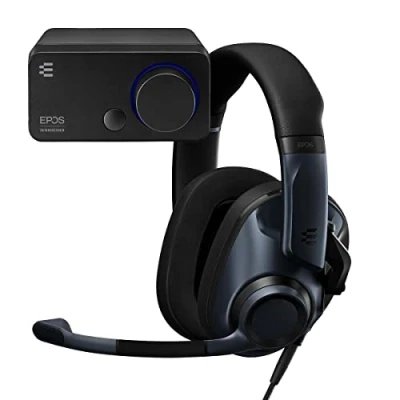 Afbeelding van Epos 1001165 H6Pro Closed Back + GSX 300 Audio Gaming Bundle voor Windows en PC, lift to mute microfoon, Lichtgewicht gamingheadset met DAC verbeterd geluid, 7:1 surround, Bass Boost,zwart