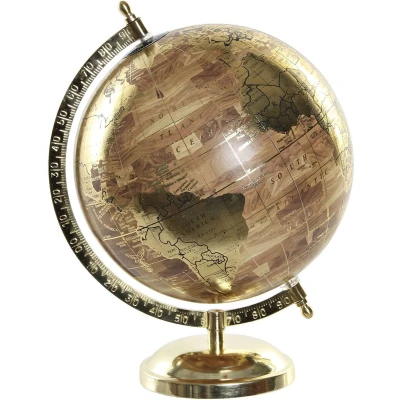 Afbeelding van Wereldbol DKD Home Decor Gouden PVC Aluminium (22 x 20 28 cm)