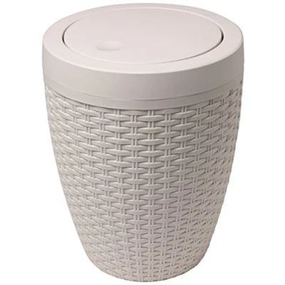Afbeelding van Addis Mand van imitatierotan, kunststof, Calico Linen, Swing Bin