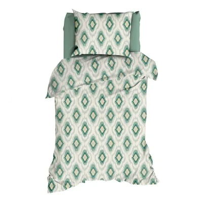 Afbeelding van Romanette Ottoman Dekbedovertrek Eenpersoons 140x200/220 cm Green