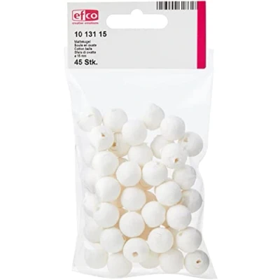 Afbeelding van Efco Katoenen ballen, 15 mm, 45 stuks