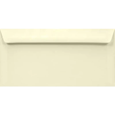 Afbeelding van Netuno 50 lange ivoorkleurige enveloppen DL 110 x 220 mm 100 g Lessebo Smooth Ivoor elegante crème rechte flap voor bruiloft verjaardagen uitnodigingen wenskaarten brieven
