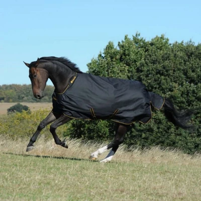 Afbeelding van Bucas Regendeken Irish Turnout Extra Black gold 215