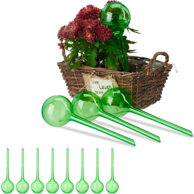 Afbeelding van Relaxdays 12x waterdruppelaar watergeefsysteem plantbewateringssysteem groen