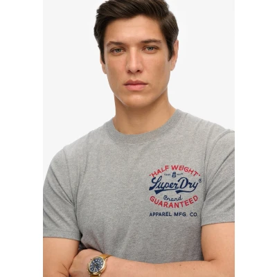 Afbeelding van Superdry Tshirt print, Heren, Maat: Large, Light grey true grit