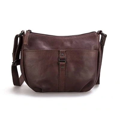 Afbeelding van Leather Cross Body Sedona Dark brown