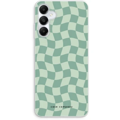 Afbeelding van Case Company® hoesje geschikt voor Samsung Galaxy A05s Grid Groen Soft Cover Telefoonhoesje Bescherming aan alle Kanten en Schermrand