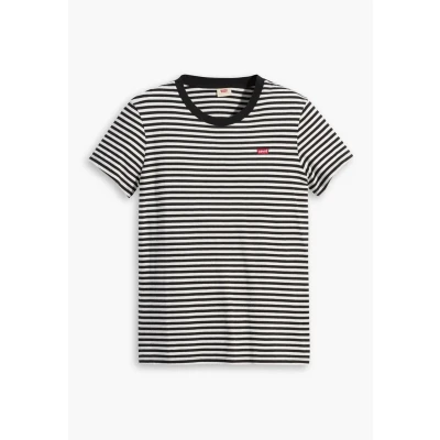 Afbeelding van Levi&#039;s Perfect TEE Tshirt basic, Dames, Maat: XXS, Black/white