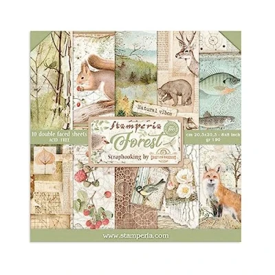 Afbeelding van Stamperia Forest 8x8 Inch Paper Pack (SBBS06)