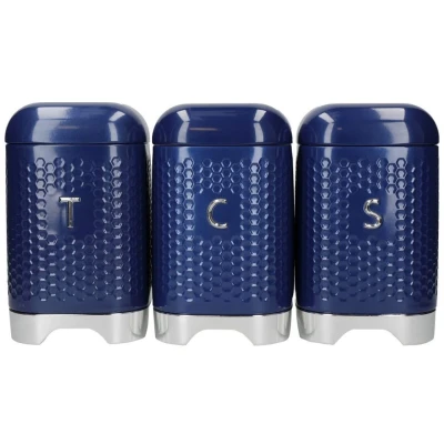 Afbeelding van KitchenCraft Voorraadpotten Lovello Midnight Navy 3 stuks