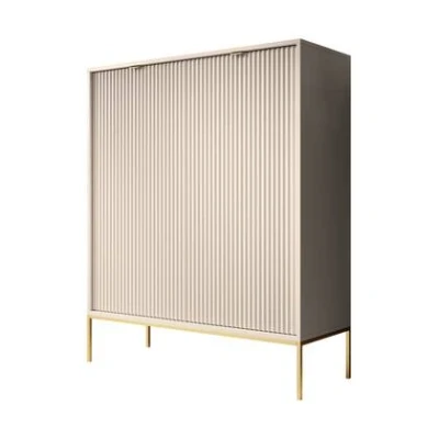 Afbeelding van Meubella Dressoir Navil 2 Beige 104 cm Hoog