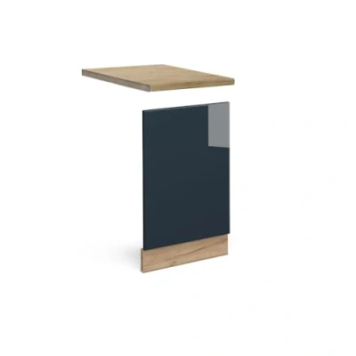 Afbeelding van Vicco Frontpaneel Fame Line, Donkerblauw hoogglans/Antraciet, 45 cm , WB Eik
