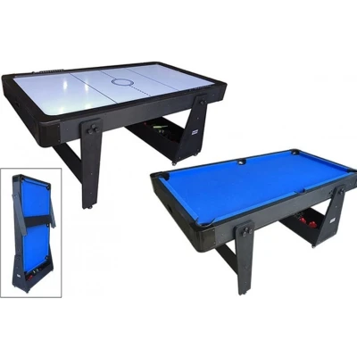 Afbeelding van Airhockey/Pooltafel TopTable Twist 2 1 Max Mobile, Bleu White