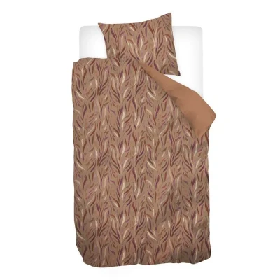 Afbeelding van Snoozing Luas Dekbedovertrek Eenpersoons 140x200/220 cm Bruin
