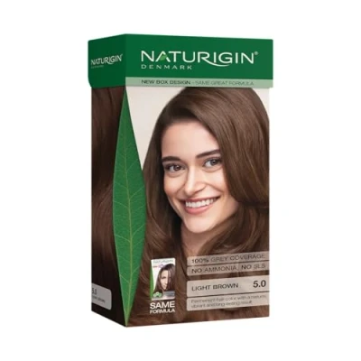 Afbeelding van NATURIGIN Natural Permanent Home Hair Dye Ammonia free Light Chocolate Brown 5.0
