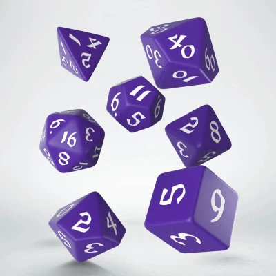 Afbeelding van Q Workshop Classic Runic RPG Dice Set: Purple &amp; White