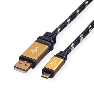 Afbeelding van Roline Gold USB kabel micro type B (M) naar 2.0 1.8 m