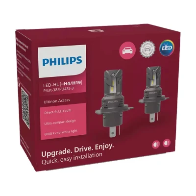 Afbeelding van Philips H4/H19 Access LED Koplamp Set 20W P43t/PU43t 3 1 12V