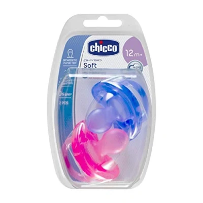 Afbeelding van Chicco Physio Soft Pacifier Pink 12m+ 2 Units