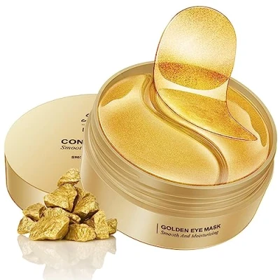 Afbeelding van Oogmasker, 60 stuks onder de ogen patches voor rimpels, ogen, oogzakken en zwellingen, hydraterend, anti aging (goud)