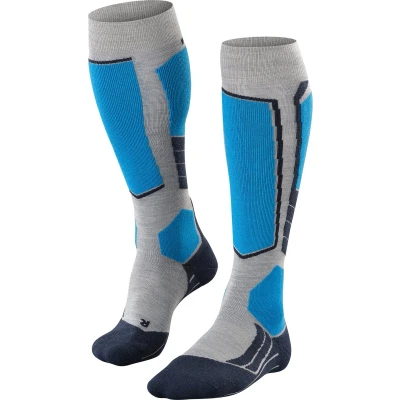 Afbeelding van Falke SK2 Intermediate WOOL Skiing Mediumstrong Cushioned Kniekousen, Dames, Maat: 46 48, Light grey