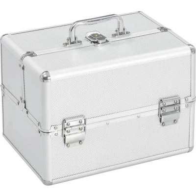Afbeelding van Make Up Koffer 22X30X21 Cm Aluminium Zilverkleurig