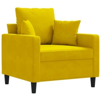 Image de vidaXL Fauteuil Jaune 60 cm Velours359289