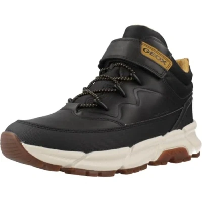 Afbeelding van Geox Flexyper PLUS BOY Korte laarzen voor kinderen, Maat: 34, Black/dark yellow Imitatieleer/ textiel