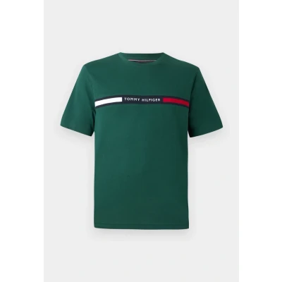 Afbeelding van Tommy Hilfiger Chest Insert Tee Mw0mw36498 T shirt S/S heren, Groen (Ornamental Green)