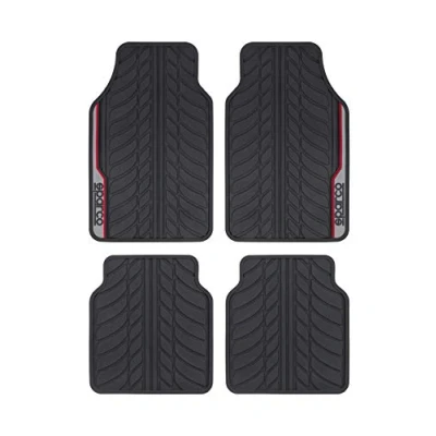 Image de Jeu de tapis universel noir/rouge sparco