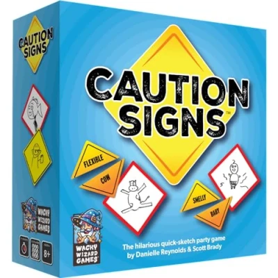 Afbeelding van WISE WIZARD GAMES Caution Signs: Een hilarisch Quick Sketch Party Game