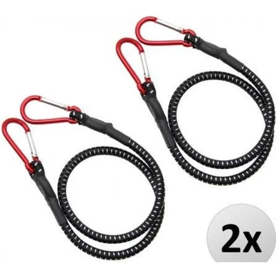 Afbeelding van 2 x Rubberen Bagagespin met karabijnhaak 80cm 10 mm Ø
