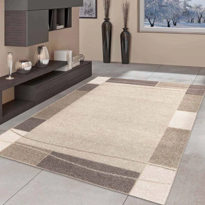 Afbeelding van Modern Vloerkleed City Chic Lijstmotief Bruin 240x340 Cm