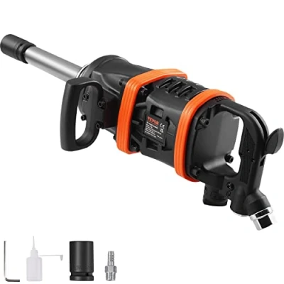 Afbeelding van VEVOR 2 ,54 cm Perslucht Slagmoersleutel , Aluminium max. Losdraaimoment 7016Nm Vierkant max Werkdruk 13,8 bar Trillingsarme en Geluidsarme Persluchtsleutel