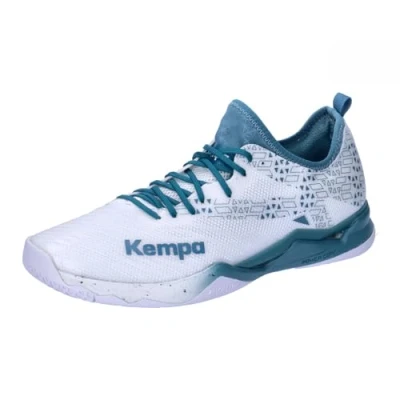 Afbeelding van Kempa WING LITE 2.0 Handbalschoenen, Heren, Maat: 41, White/deep blue Textiel/ synthetisch