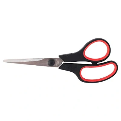 Afbeelding van D.RECT Sg 160 16 cm roestvrijstalen snijschaar voor papier en plakband rubberen handvat schoolschaar gebruik thuis, school kantoor