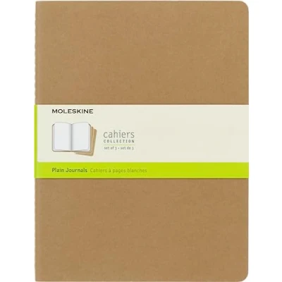 Afbeelding van Moleskine Cahier Journals Extra Large Blanco Bruin set van 3