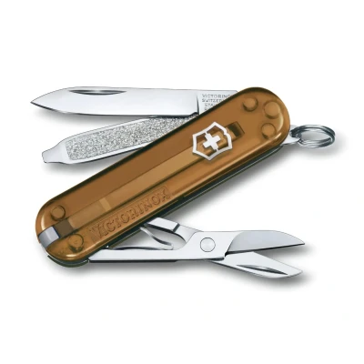 Afbeelding van Victorinox Classic SD Transparent zakmes Chocolate Fudge 7 tools