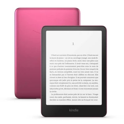 Afbeelding van Nieuwe Kindle Paperwhite Signature Edition (32 GB) Onze snelste met automatisch aanpasbare verlichting, draadloos opladen en een batterijduur van meerdere weken Framboosrood metallic
