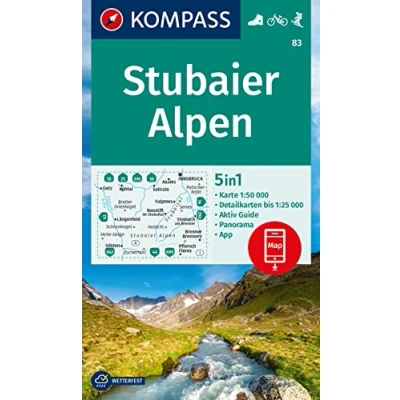 Afbeelding van Kompass Wanderkarten WK83 Stubaier Alpen