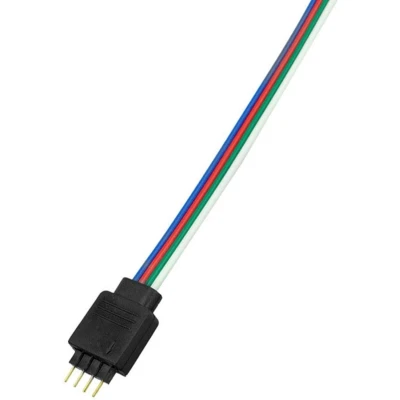Afbeelding van LED Strip RGB Klik Connector Male, 4 Aderig, Soldeervrij