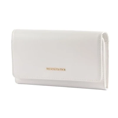 Afbeelding van MANDARINA DUCK Leren Portemonnee Luna Flap Wallet Optical White Wit